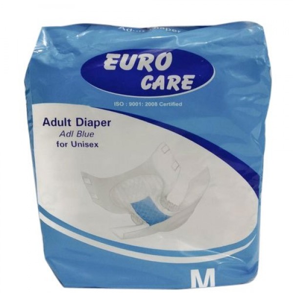 Unisex Euro Adult Diapers, Medium 8 Piece